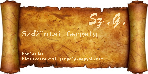 Szántai Gergely névjegykártya