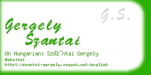 gergely szantai business card